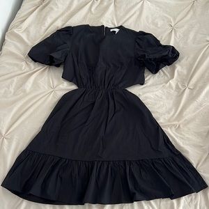 Nordstrom black puff sleeve dress, size Small